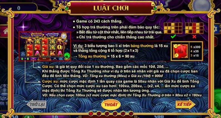 Luật chơi Nổ Hũ Kho Tàng Ngũ Long Bet365